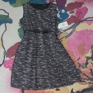 Tahari Arthur S. Levine Black and White Dress